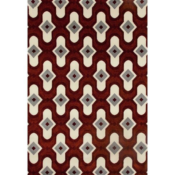 Art Carpet 9 X 13 Ft. Troy Collection Protector Woven Area Rug, Red 25160